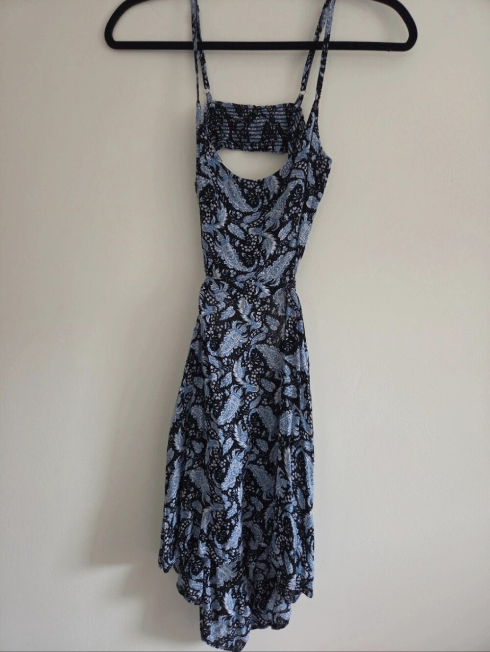 American Eagle Don't Ask Why Paisley Open Back High Low Dress OS